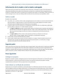 Planilla Para Generar El Acta De Nacimiento Del Nino - Minnesota (Spanish), Page 2