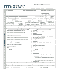 Document preview: Birth Record Medical Information - Minnesota