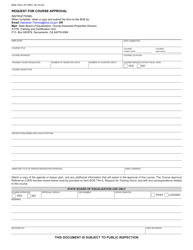 Document preview: Form BOE-745-A Request for Course Approval - California