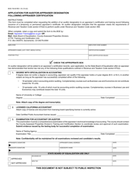 Document preview: Form BOE-740-B Application for Auditor-Appraiser Designation Following Appraiser Certification - California