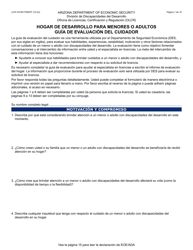 Document preview: Formulario LCR-1031B-S Hogar De Desarrollo Para Menores O Adultos Guia De Evaluacion Del Cuidador - Arizona (Spanish)