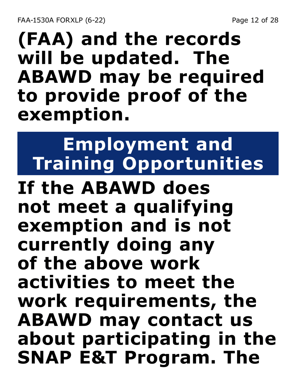 Form FAA-1530A-XLP Abawd Participation and Referral - Extra Large Print - Arizona, Page 12
