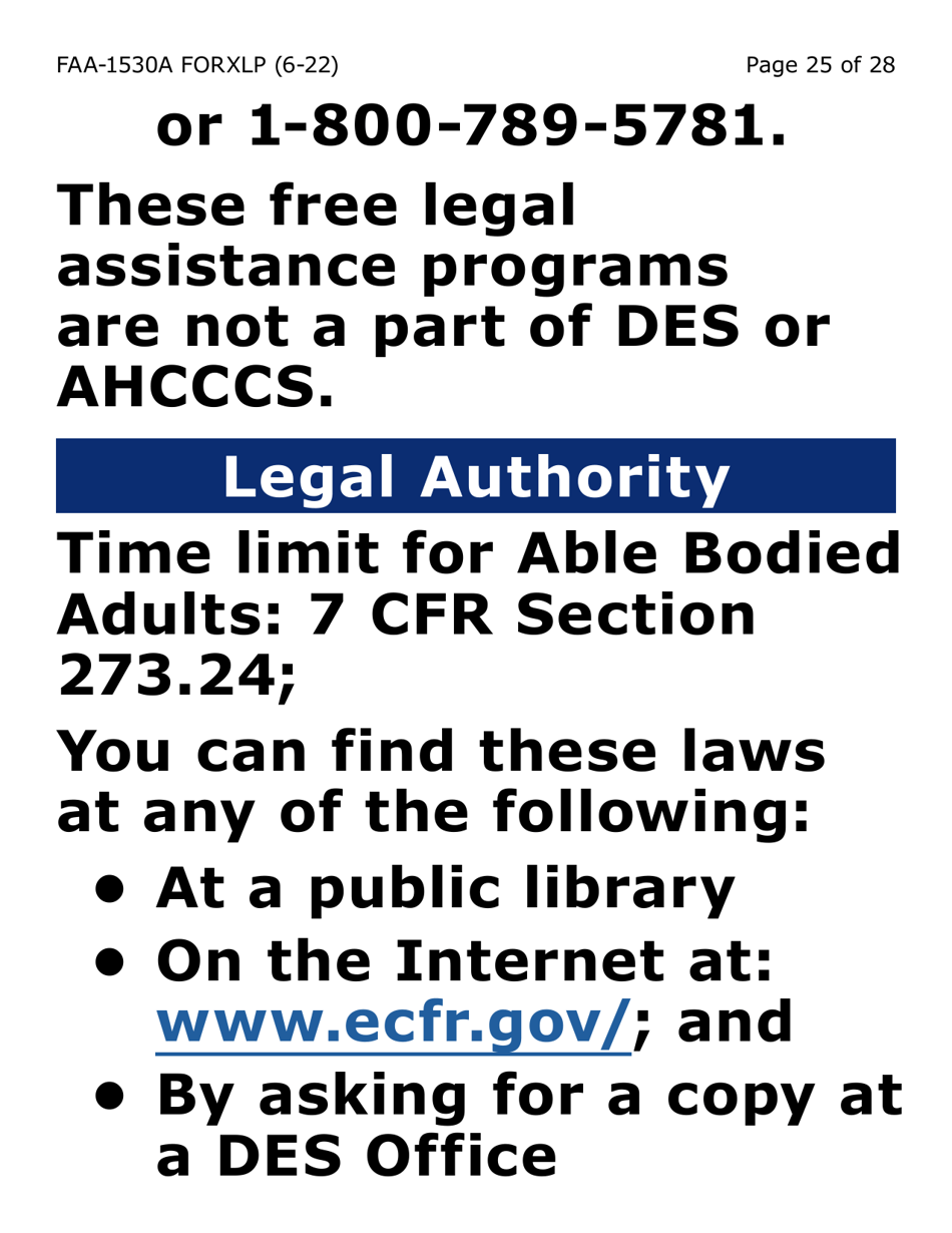 Form FAA-1530A-XLP Abawd Participation and Referral - Extra Large Print - Arizona, Page 25