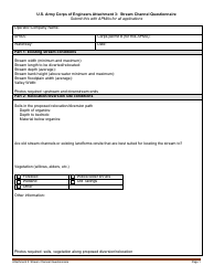 Document preview: Attachment 3 Stream Channel Questionnaire