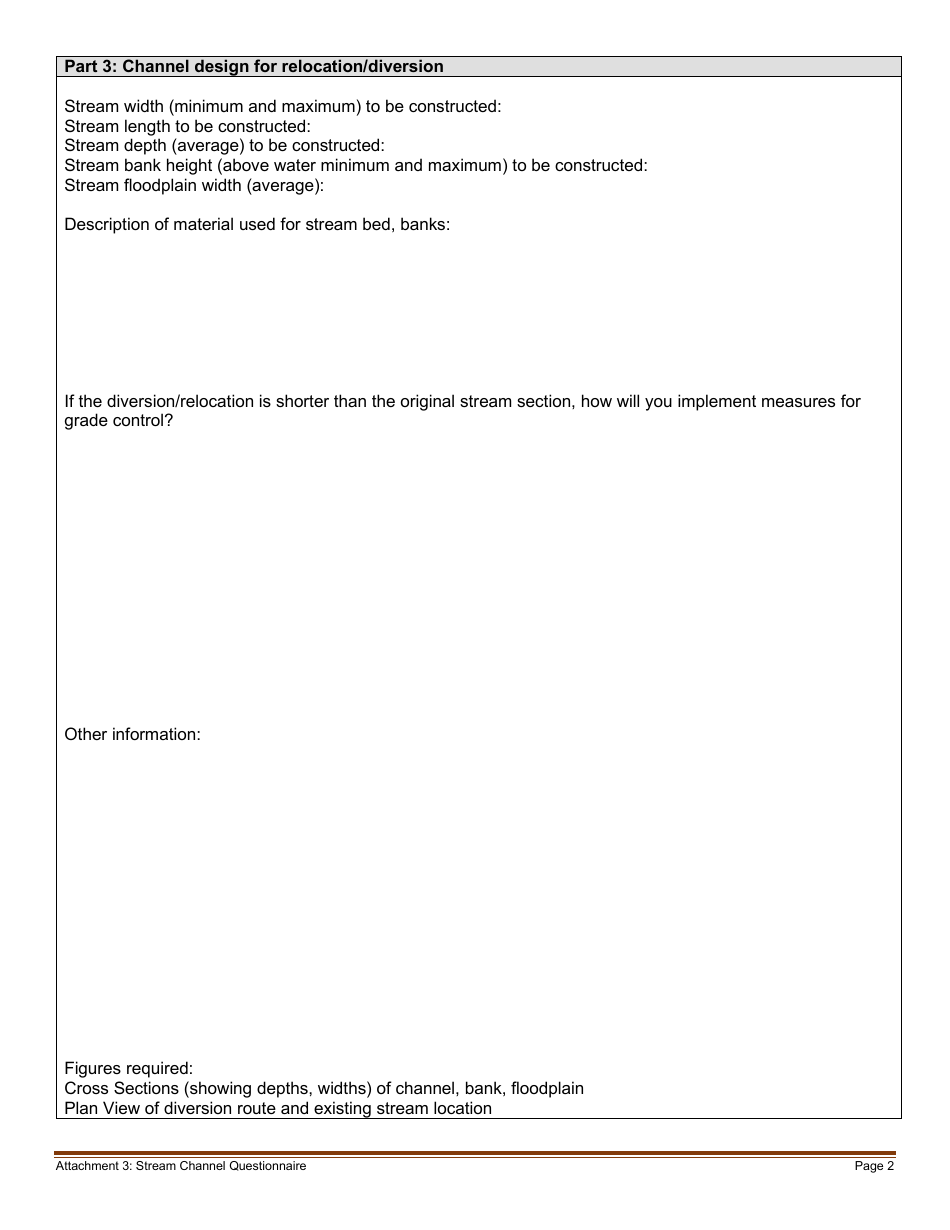 Attachment 3 Stream Channel Questionnaire, Page 2