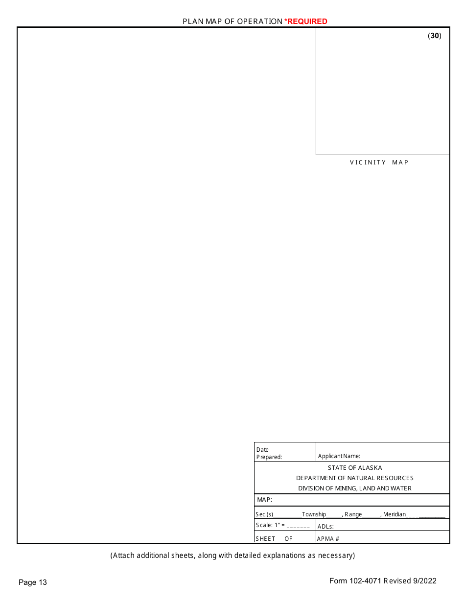 Form 102-4071 Application for Permits to Mine in Alaska (Apma) - Alabama, Page 21
