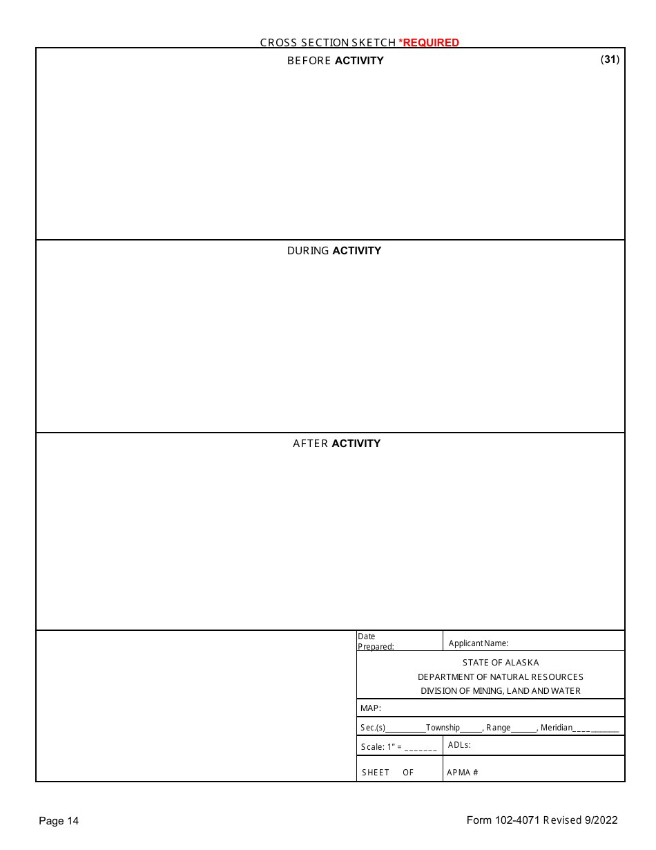 Form 102-4071 Application for Permits to Mine in Alaska (Apma) - Alabama, Page 22