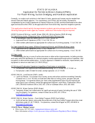Form 102-4071 Application for Permits to Mine in Alaska (Apma) - Alabama, Page 2
