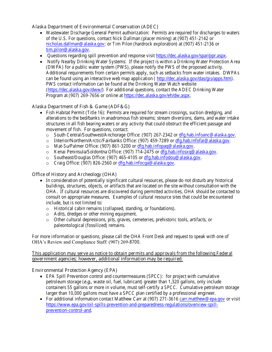 Form 102-4071 Application for Permits to Mine in Alaska (Apma) - Alabama, Page 3