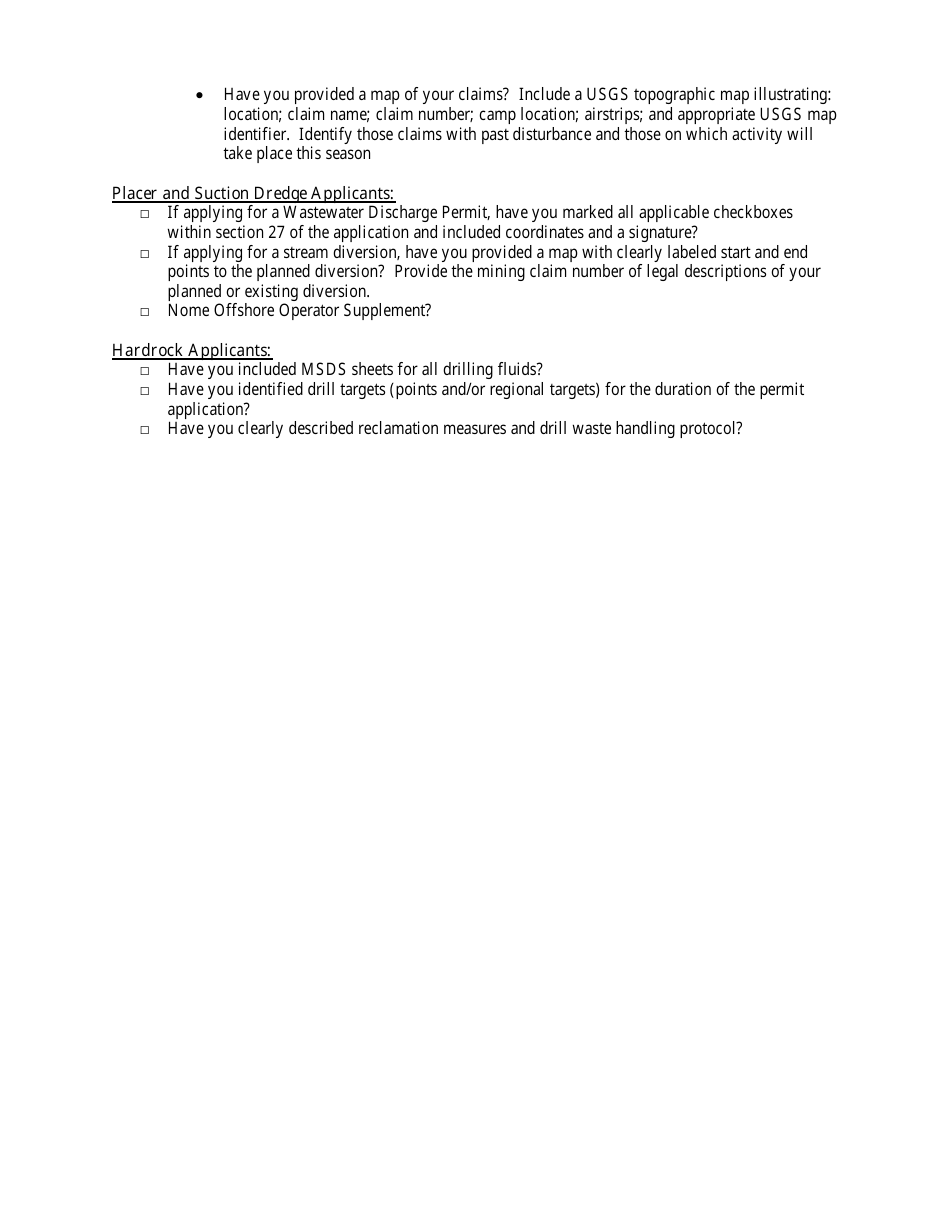 Form 102-4071 Application for Permits to Mine in Alaska (Apma) - Alabama, Page 8