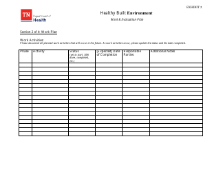 Exhibit 2 Healthy Built Environment Work &amp; Evaluation Plan - Tennessee, Page 2