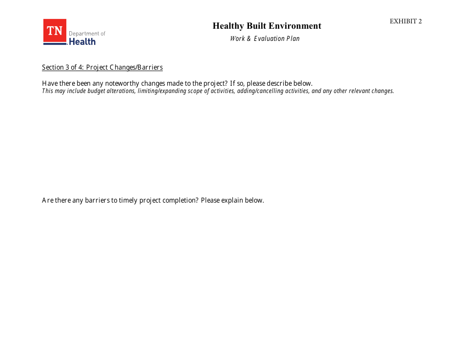 Exhibit 2 Healthy Built Environment Work  Evaluation Plan - Tennessee, Page 3