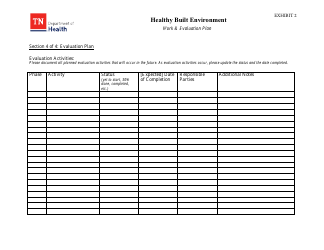 Exhibit 2 Healthy Built Environment Work &amp; Evaluation Plan - Tennessee, Page 4