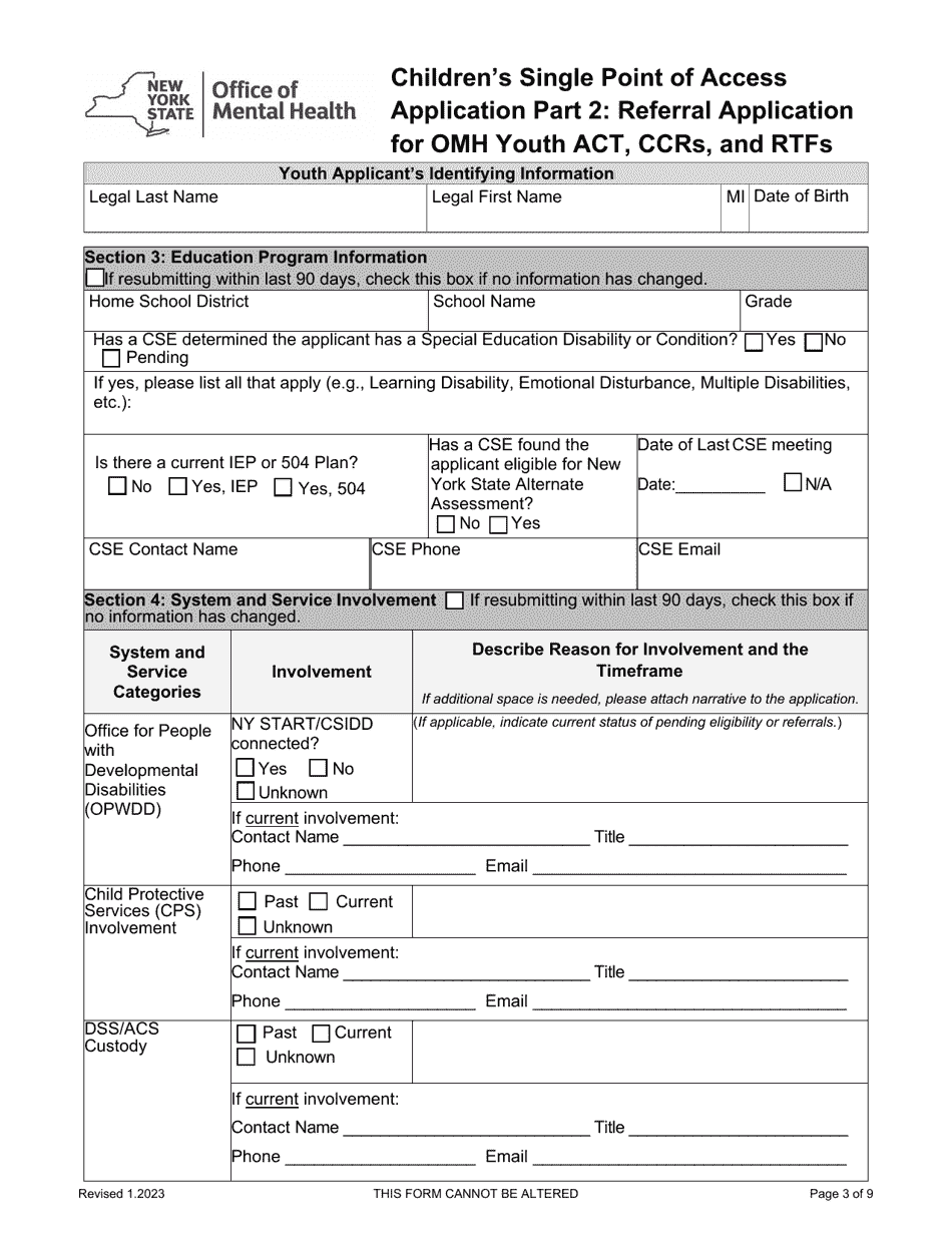 Childrens Single Point of Access Application - Monroe County, New York, Page 12