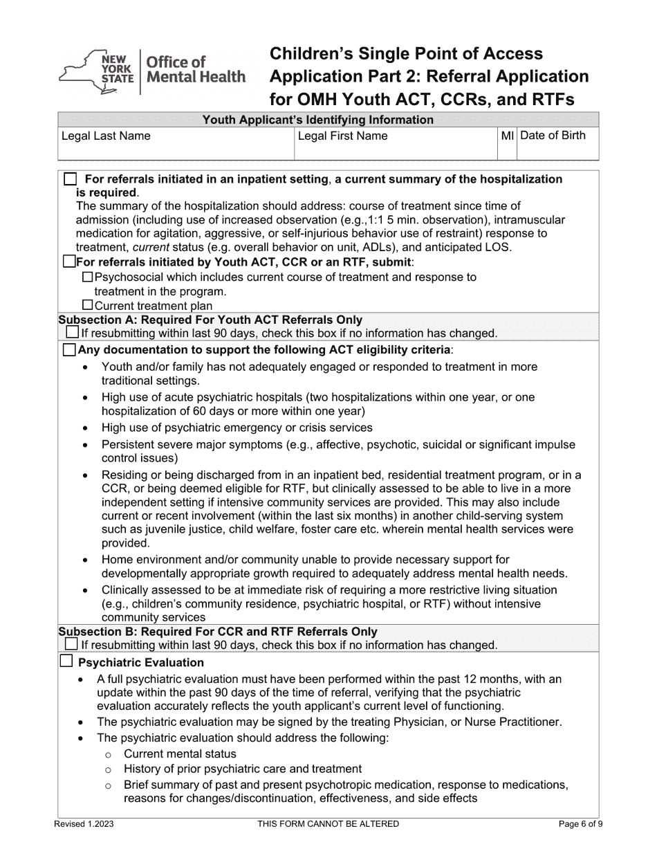 Childrens Single Point of Access Application - Monroe County, New York, Page 15