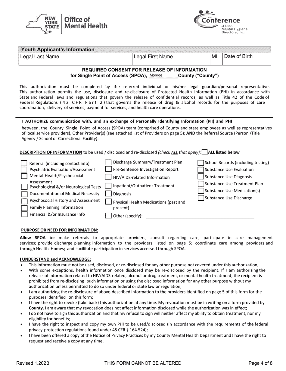 Childrens Single Point of Access Application - Monroe County, New York, Page 4