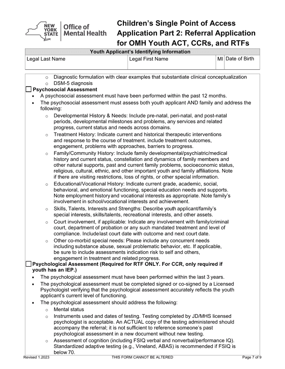 Childrens Single Point of Access Application With Rtf Consent - Monroe County, New York, Page 16