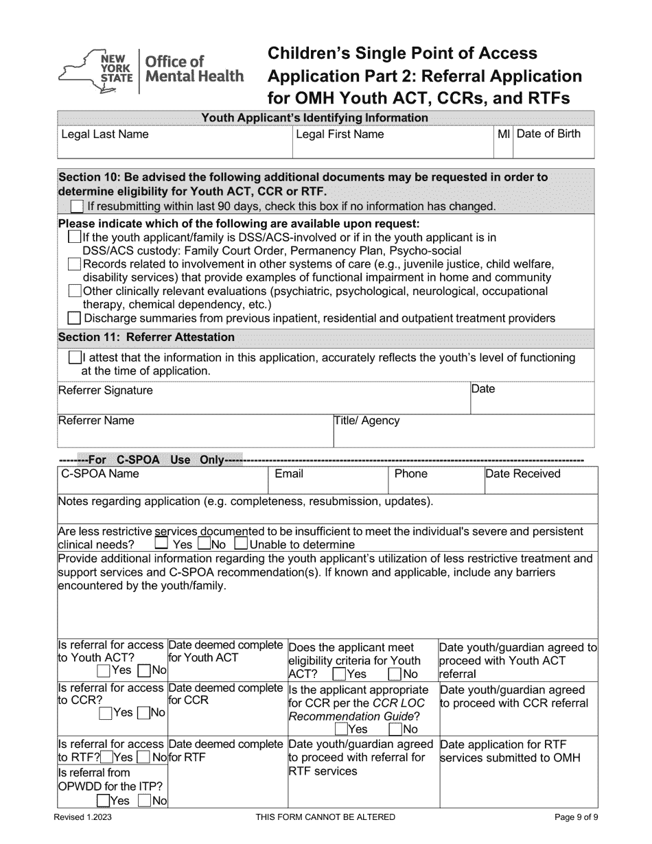 Childrens Single Point of Access Application With Rtf Consent - Monroe County, New York, Page 18