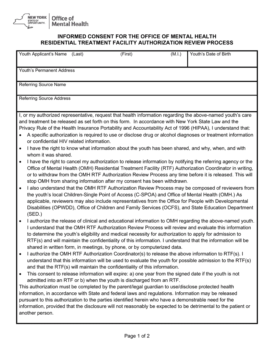 Childrens Single Point of Access Application With Rtf Consent - Monroe County, New York, Page 19