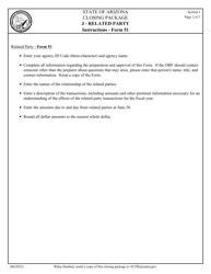 Form 51 Section J Closing Package - Related Party - Arizona, Page 2