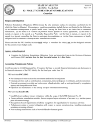 Document preview: Form 52 Section K Closing Package - Pollution Remediation Obligations - Arizona