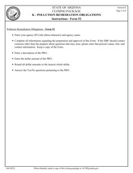 Form 52 Section K Closing Package - Pollution Remediation Obligations - Arizona, Page 3