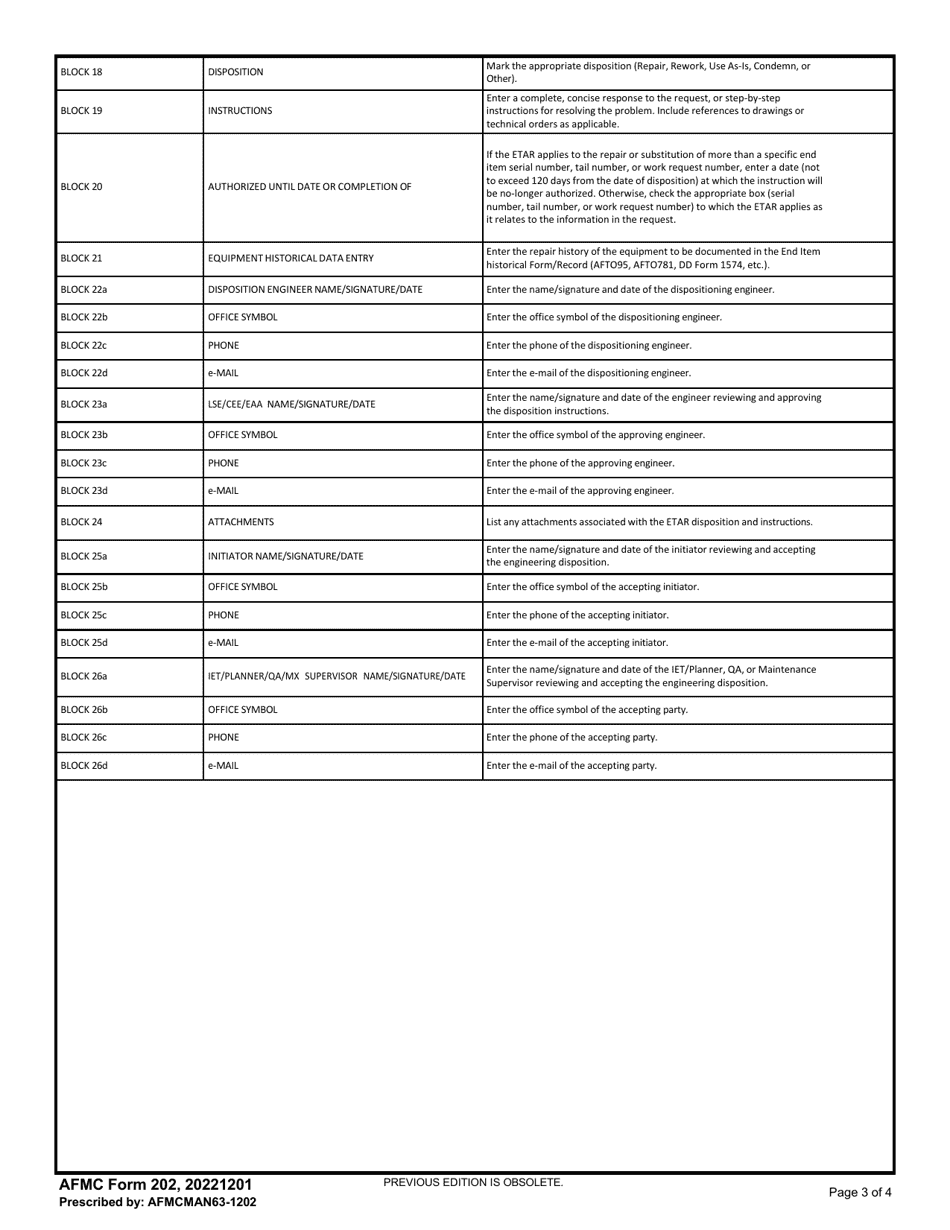 AFMC Form 202 Download Fillable PDF or Fill Online Engineer Technical ...