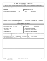 AFMC Form 562 Improved Item Replacement Program (Iirp) Pre-approval