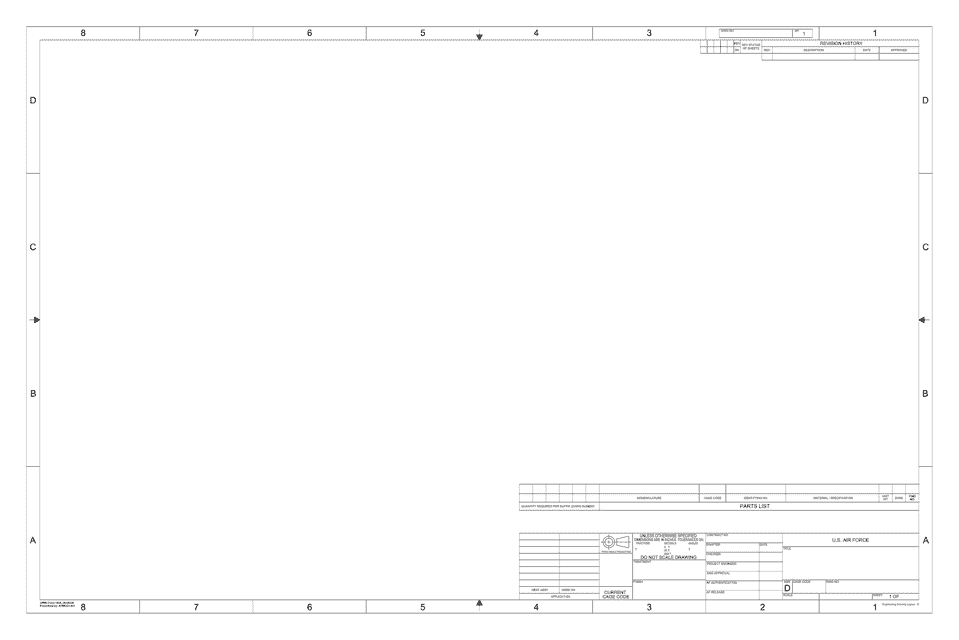 AFMC Form 1655 Engineering Drawing Layout - D