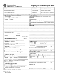 Document preview: DOT Form 263-007 Property Inspection Report (Pir) - Washington