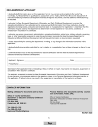 Form B New Brunswick Teacher&#039;s Certificate Application Form for Individuals Holding a Teacher&#039;s Certificate From Another Canadian Province or Territory - New Brunswick, Canada, Page 5
