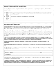 Form C Teacher&#039;s Certificate Application Form for Individuals With a Bachelor of Education Degree From a New Brunswick University - New Brunswick, Canada, Page 4