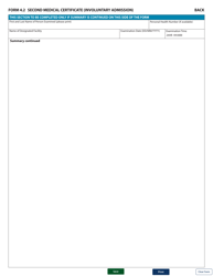 Form 4.2 (HLTH3504.2) Second Medical Certificate (Involuntary Admission) - British Columbia, Canada, Page 2