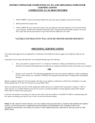 Form UC-9A Employee&#039;s Claim for Refund of Excess Contributions - New Jersey, Page 2
