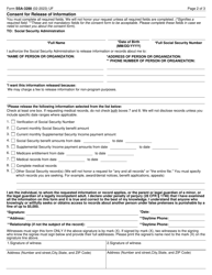 Form SSA-3288 Consent for Release of Information, Page 2