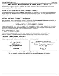 Form SSA-1199-OP46 Direct Deposit Sign-Up Form (Pakistan), Page 2
