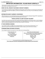 Form SSA-1199-OP56 Direct Deposit Sign-Up Form (Malaysia), Page 2