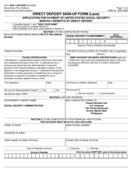 Form SSA-1199-OP64 Direct Deposit Sign-Up Form (Laos)