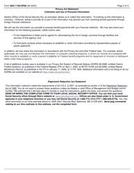 Form SSA-1199-OP86 Direct Deposit Sign-Up Form (Nicaragua), Page 3