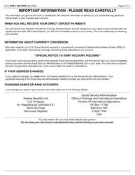 Form SSA-1199-OP95 Direct Deposit Sign-Up Form (Curacao), Page 2