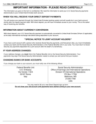 Form SSA-1199-OP112 Direct Deposit Sign-Up Form (United Arab Emirates), Page 2