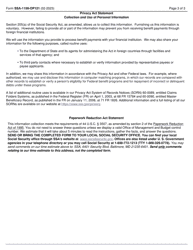 Form SSA-1199-OP121 Direct Deposit Sign-Up Form (Cameroon), Page 3