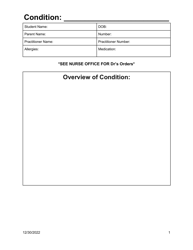 Document preview: Individualized Health Plan Blank Template - Oklahoma