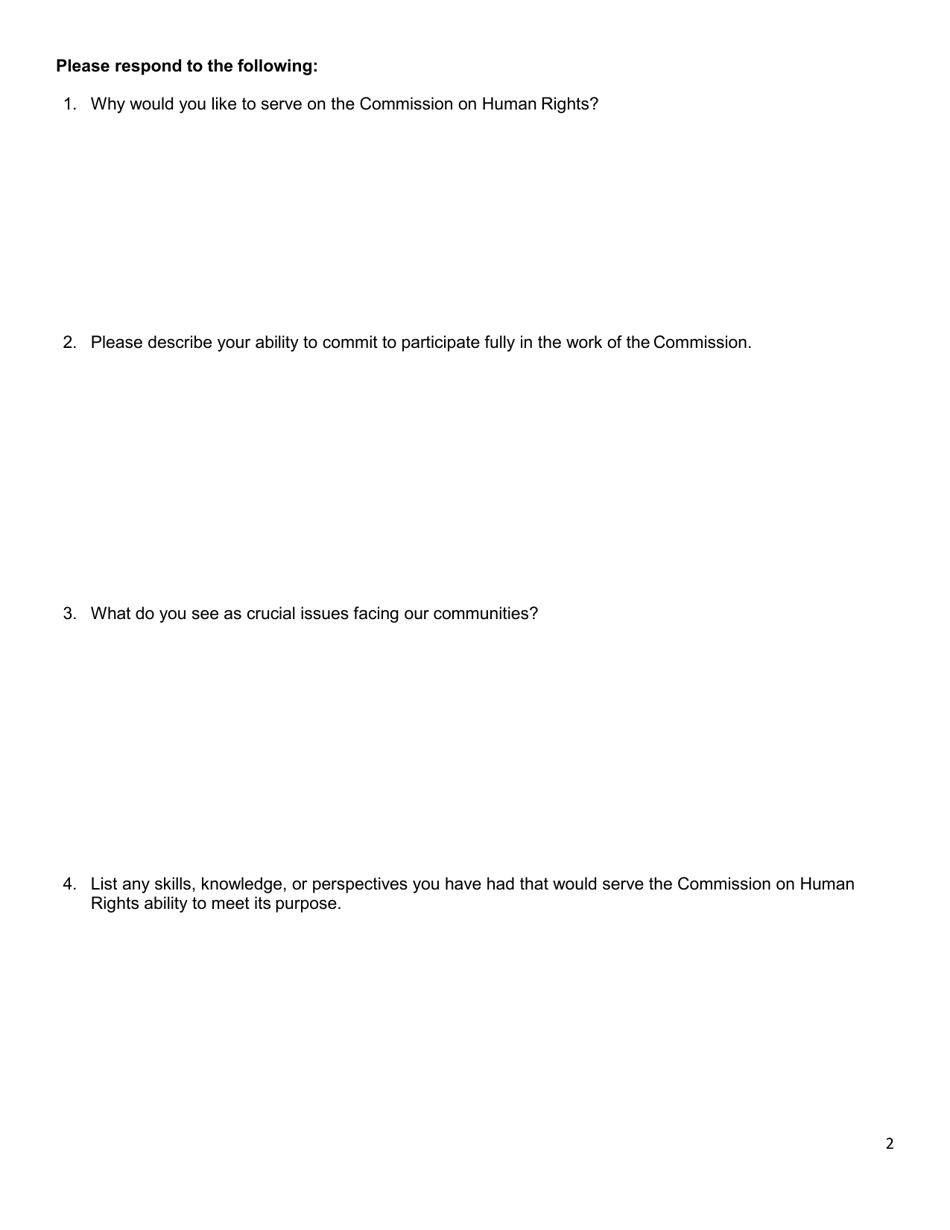 Commission Member Application - Dutchess County, New York, Page 3