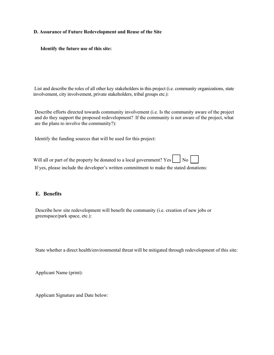 Targeted Brownfields Assessment Assistance Application - Montana, Page 3