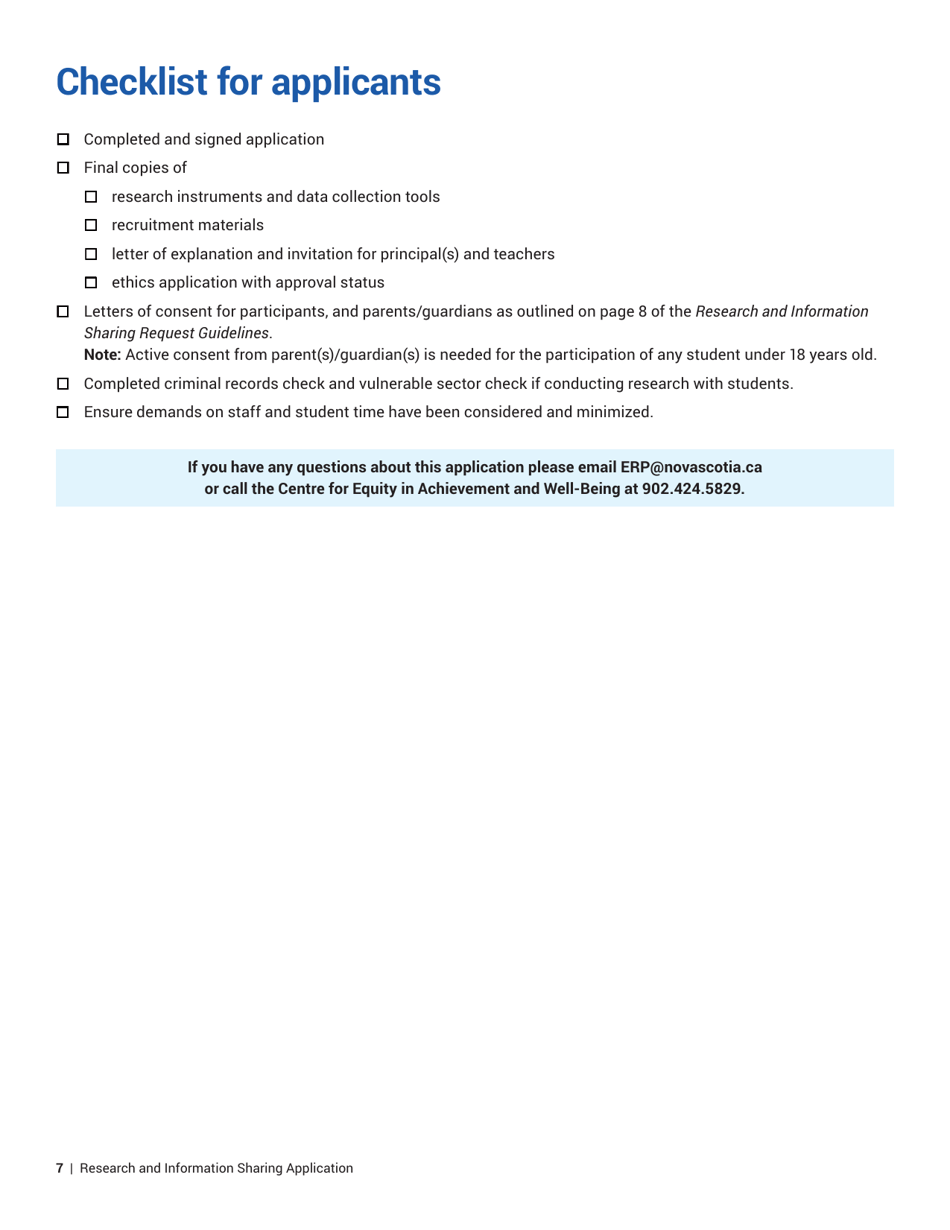 Research and Information Sharing Application - Nova Scotia, Canada, Page 9
