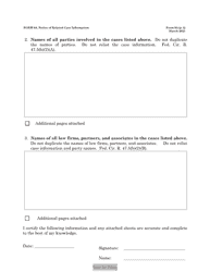 Form 9A Notice of Related Case Information, Page 2