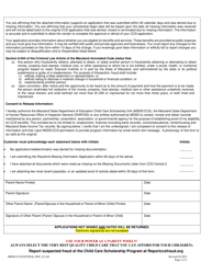 Form DOC.221.60 Resubmit Missing Information Application - Child Care Scholarship Program - Maryland, Page 3