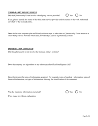 Cybersecurity Reporting Form - Connecticut, Page 2