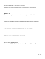 Cybersecurity Reporting Form - Connecticut, Page 3